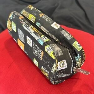 Stylish Black Patterned Cosmetic Bag